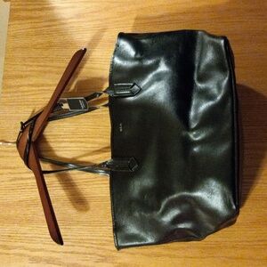 Womens Lauren ralph lauren tote bag purse large 19 inches across frayed handles